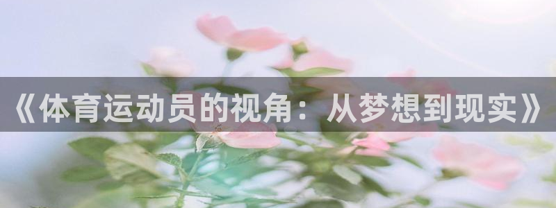 bbin视讯游戏平台：《体育运动员的视角：从梦想到现实》